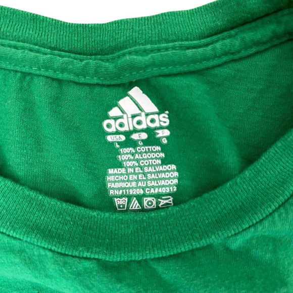 Boston Celtics Green Men’s Large T-shirt Adidas 100% cotton - Picture 2 of 4